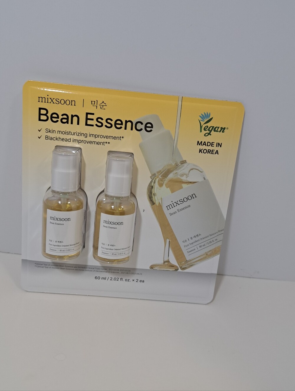 Mixsoon Clear Vegan Fermented Bean Essence 2-Pack 2.02oz Each